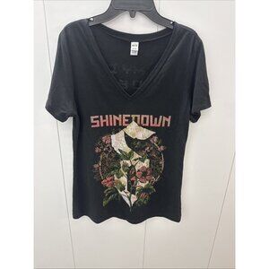 Shinedown Attention! Attention! World Tour Women's T-Shirt Medium V-Neck